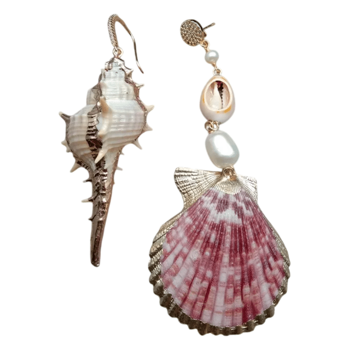 Boucles d'oreilles coquillage fait main