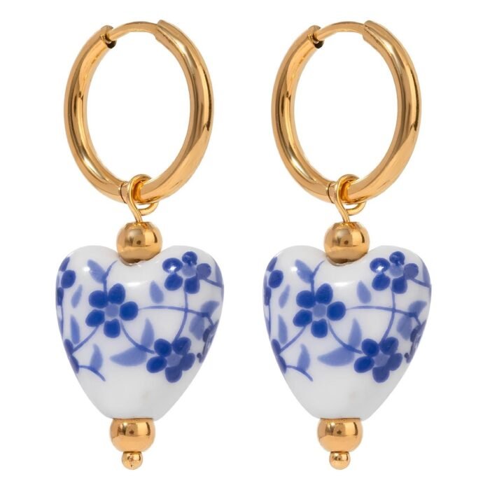 Boucles d'oreilles porcelaine