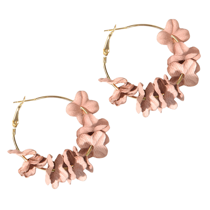 Boucles d'oreilles rose poudré
