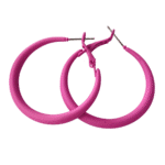 Boucle d'oreille rose fushia