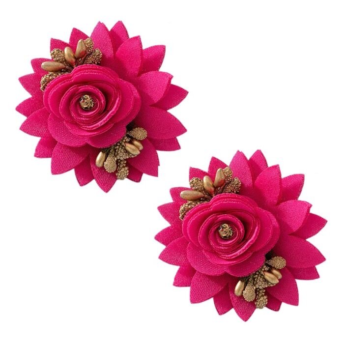 Grosse boucle d'oreille fleur