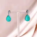 Cellacity Paraiba – boucles d'oreilles en forme de goutte d'eau pour femme, bijoux fins en argent 925, pierres précieuses, pour fête de mariage 8