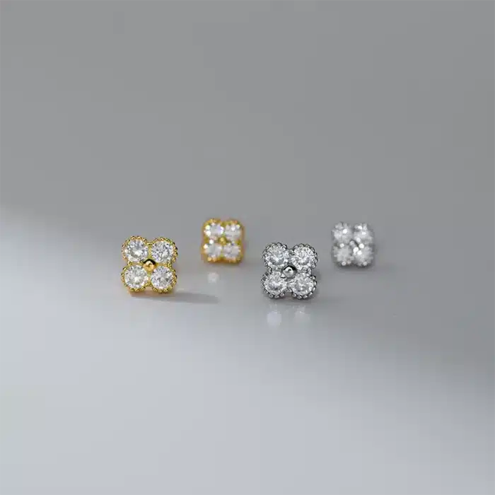 WANTME 925 en argent Sterling mode doux trèfle vis perle Piercing goujons boucles d'oreilles pour femmes coréenne fille romantique fête bijoux 5