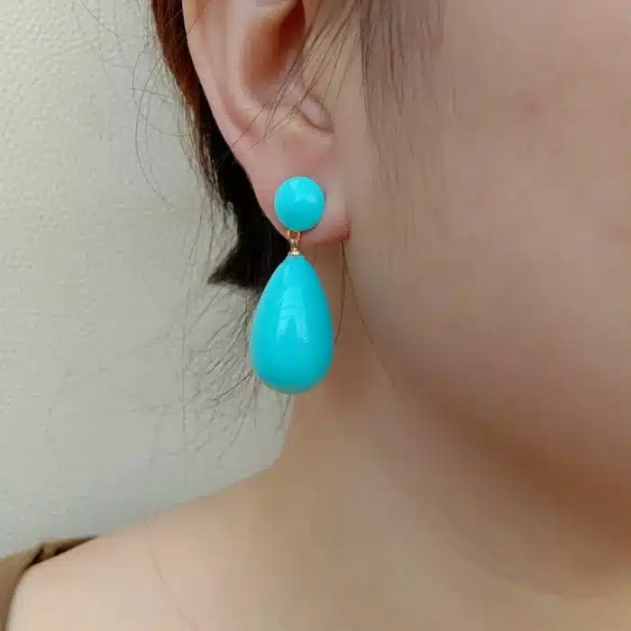 KKGEM-Boucles d'Oreilles sulfen Forme de Coquille de Mer, Bijoux en Plaqué Or, 17x27mm, pour Femme 1