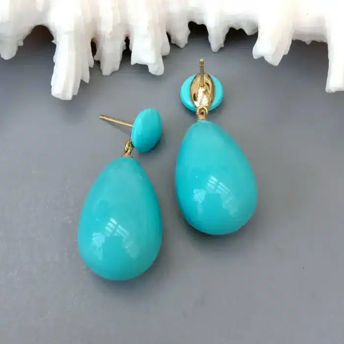 KKGEM-Boucles d'Oreilles sulfen Forme de Coquille de Mer, Bijoux en Plaqué Or, 17x27mm, pour Femme 6