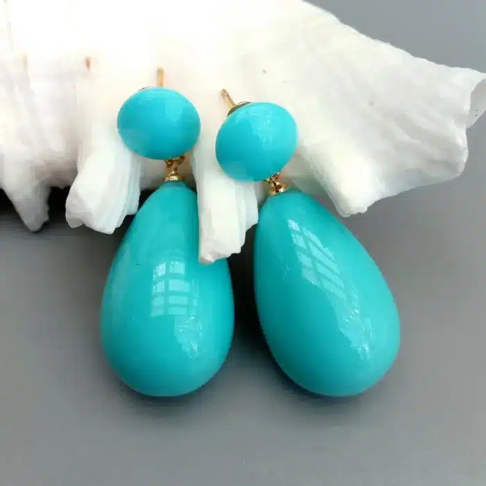 KKGEM-Boucles d'Oreilles sulfen Forme de Coquille de Mer, Bijoux en Plaqué Or, 17x27mm, pour Femme 2