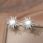 Boucles d'oreilles soleil rétro en acier inoxydable, plantes de tempérament élégantes, tournesol, bijoux pour dames, vêtements pour les déplacements quotidiens 3