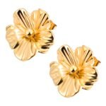 Boucle d'oreille fleur acier inoxydable