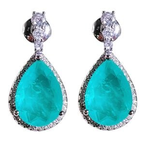 Boucle d'oreille goutte d'eau luxe