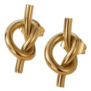 Boucle d'oreille noeud acier inoxydable