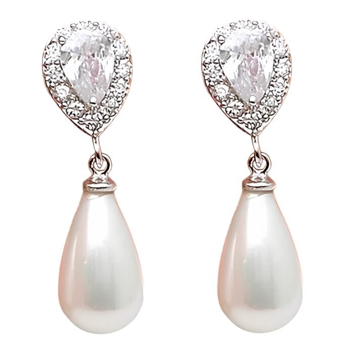 Boucle d'oreille perle goutte