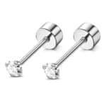 Boucle d'oreille puce acier inoxydable