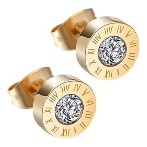 Boucles d'oreilles puces horloge