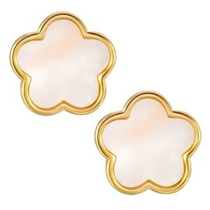 Boucle d'oreille puce nacre