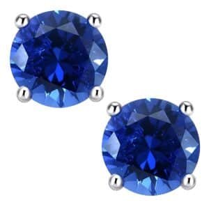 Boucle d'oreille puce saphir