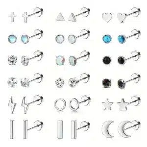 Boucles d'oreilles puces acier inoxydable