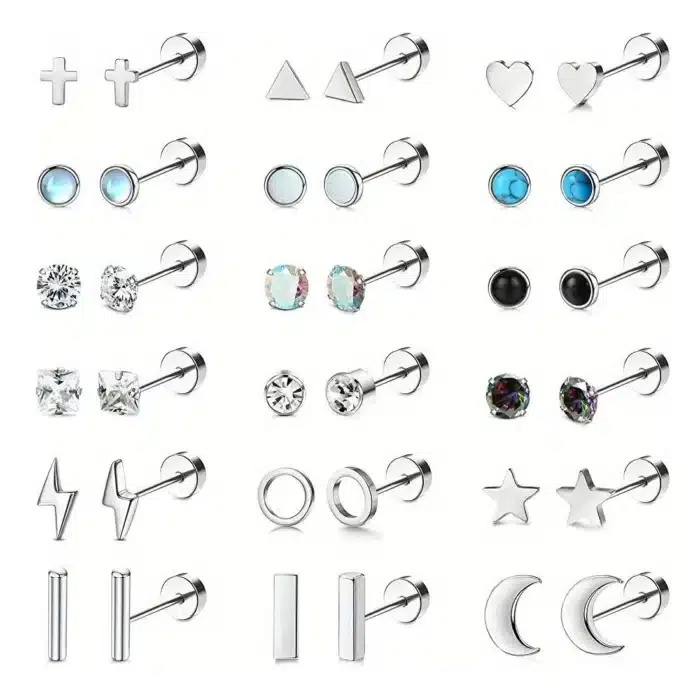 Boucles d'oreilles puces acier inoxydable