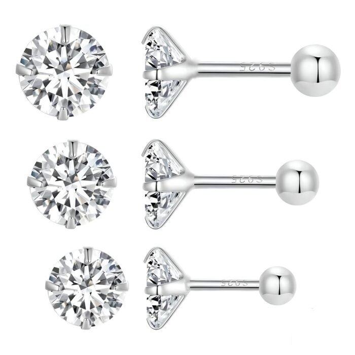 Boucles d'oreilles puces argent