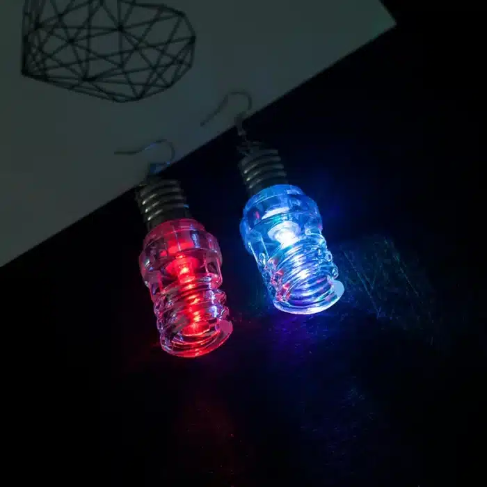 Boucles d'oreilles goutte d'ampoules colorées pour femmes, design unique, pendentif Shoous, brincos, cadeaux amusants pour amis, bijoux de fête, mode 2019 3