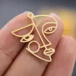 3 pièces Picasso Art abstrait dame visage Portrait pendentif en acier inoxydable breloques pour la fabrication de bijoux collier boucles d'oreilles bricolage accessoires 1