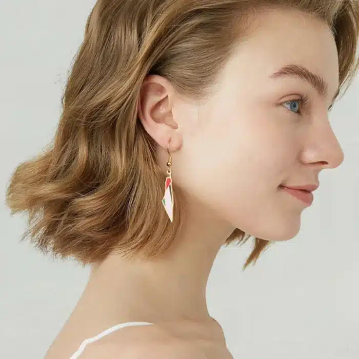 YILUOCD-Boucles d'oreilles pendantes carte de la Palestine pour femmes, Boucles d'oreilles en acier inoxydable, Géographie de l'état, Bijoux fantaisie, Vente en gros 2