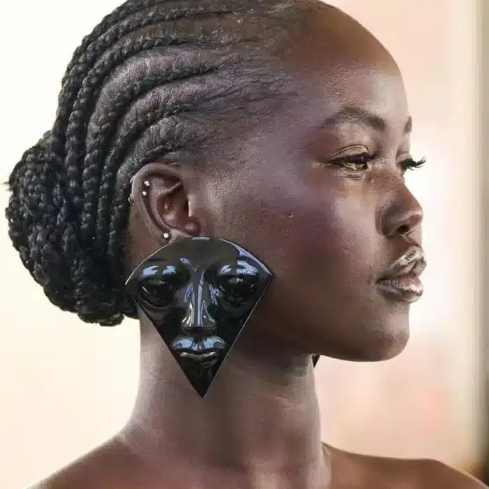 Nouveau Vintage ethnique métal plaqué visage caractéristique boucles d'oreilles pour femmes bijoux défilé de mode Ladys Collection boucles d'oreilles accessoire 1