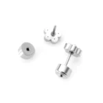 Boucles d'oreilles de luxe pour filles, mignonnes, en acier inoxydable, fleur de Zircon cubique colorée, Anti-allergie, bijoux cadeaux de noël 5