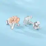 Orstarry 925 en argent Sterling fleurs de nénuphar boucles d'oreilles boucles d'oreilles pour dame S925 bijoux fête anniversaire cadeaux à la mode 5