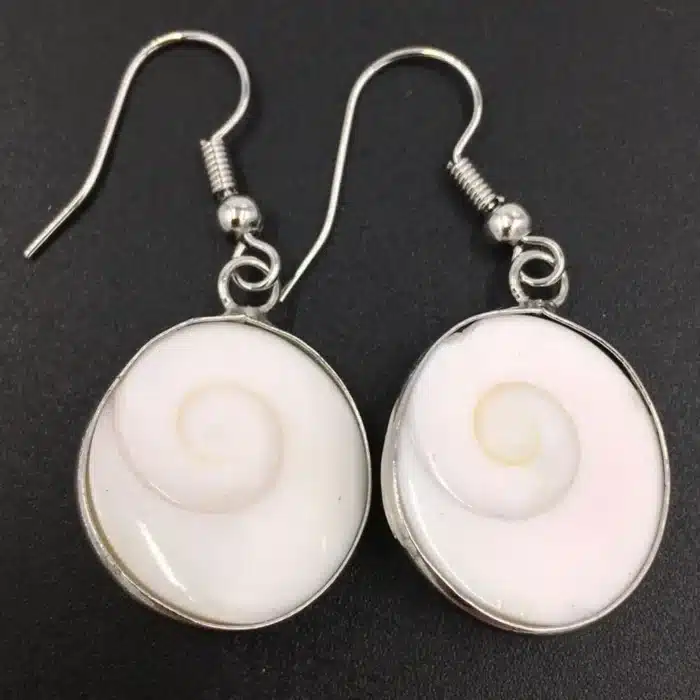 Bijoux fantaisie nacre coquille escargot femmes hommes Art boucle d'oreille MC7996 1