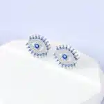 Boucles d'oreilles en argent Sterling 925 neutre, attrape-rêves œil du diable, filet en filet, belle série de bénédiction, adaptées aux bijoux de fête de mariage 62