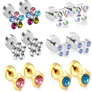 Boucles d'oreilles à vis fillette