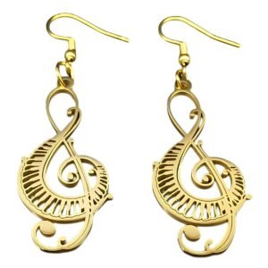 Boucle d'oreille clé de sol