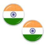 Boucles d'oreilles drapeau Inde