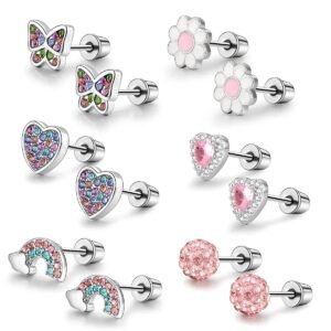 Boucles d'oreilles enfant fermoir vis