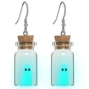 Boucles d'oreilles fluorescentes fantome
