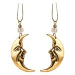 Boucles d'oreilles lune visage