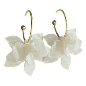 Boucles d'oreilles mariage fleur
