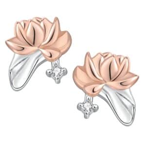 Boucles d'oreilles nenuphar argent