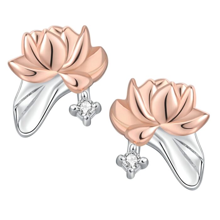 Boucles d'oreilles nenuphar argent