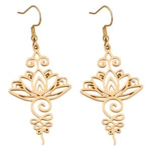 Boucle d'oreille nenuphar pendante