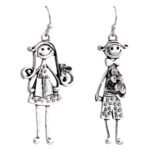 Boucles d'oreilles personnages vintages