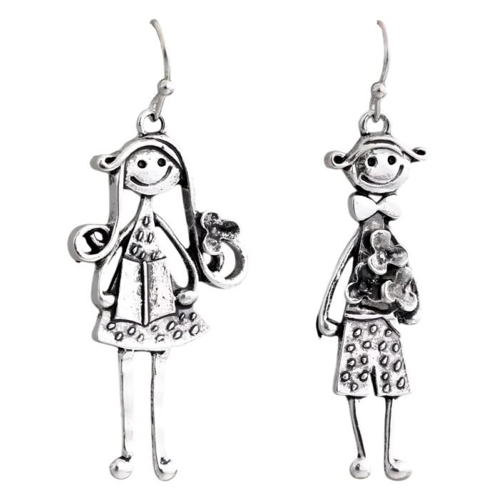 Boucles d'oreilles personnages vintages