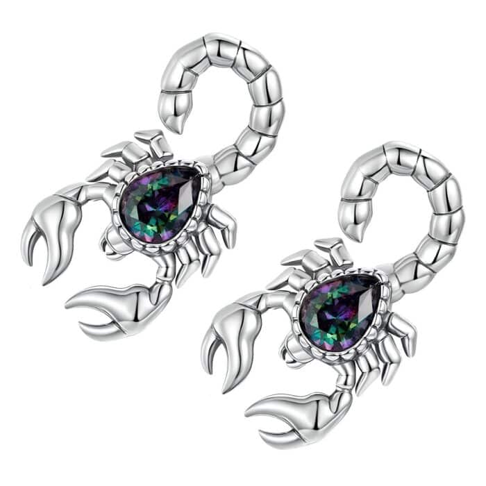 Boucles d'oreilles scorpion argent