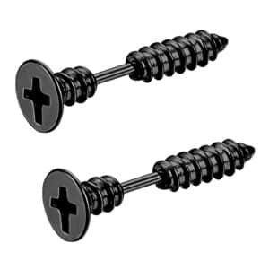 Boucles d'oreilles vis homme